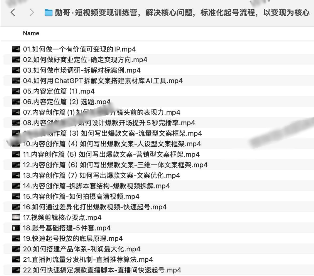 短视频变现训练营全套课程：从定位到起号，全面掌握流量变现的秘诀