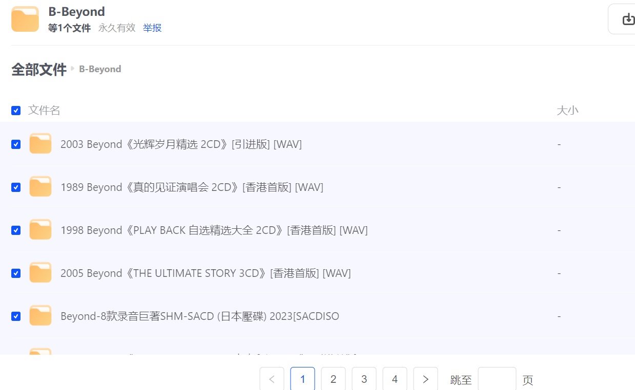 Beyond经典歌曲车载合集，重温光辉岁月的音乐传奇！ 夸克网盘资源