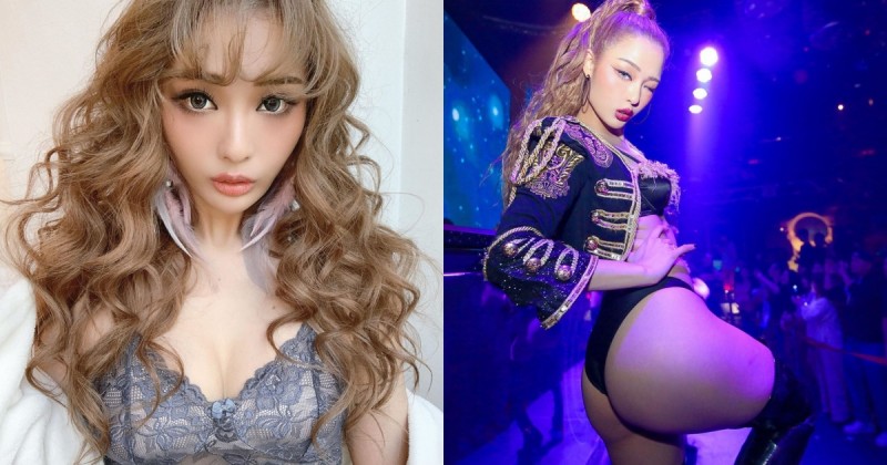 暗黑爆乳派對正妹「RiRi」不光秀蜜桃美尻，美腿大開「露出該編」也沒在怕！